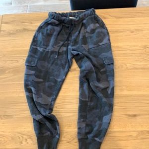 Pink black camp joggers size small